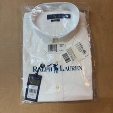Polo Ralph Lauren Mens White Button Up Dress Shirt 18-36/37 NWT