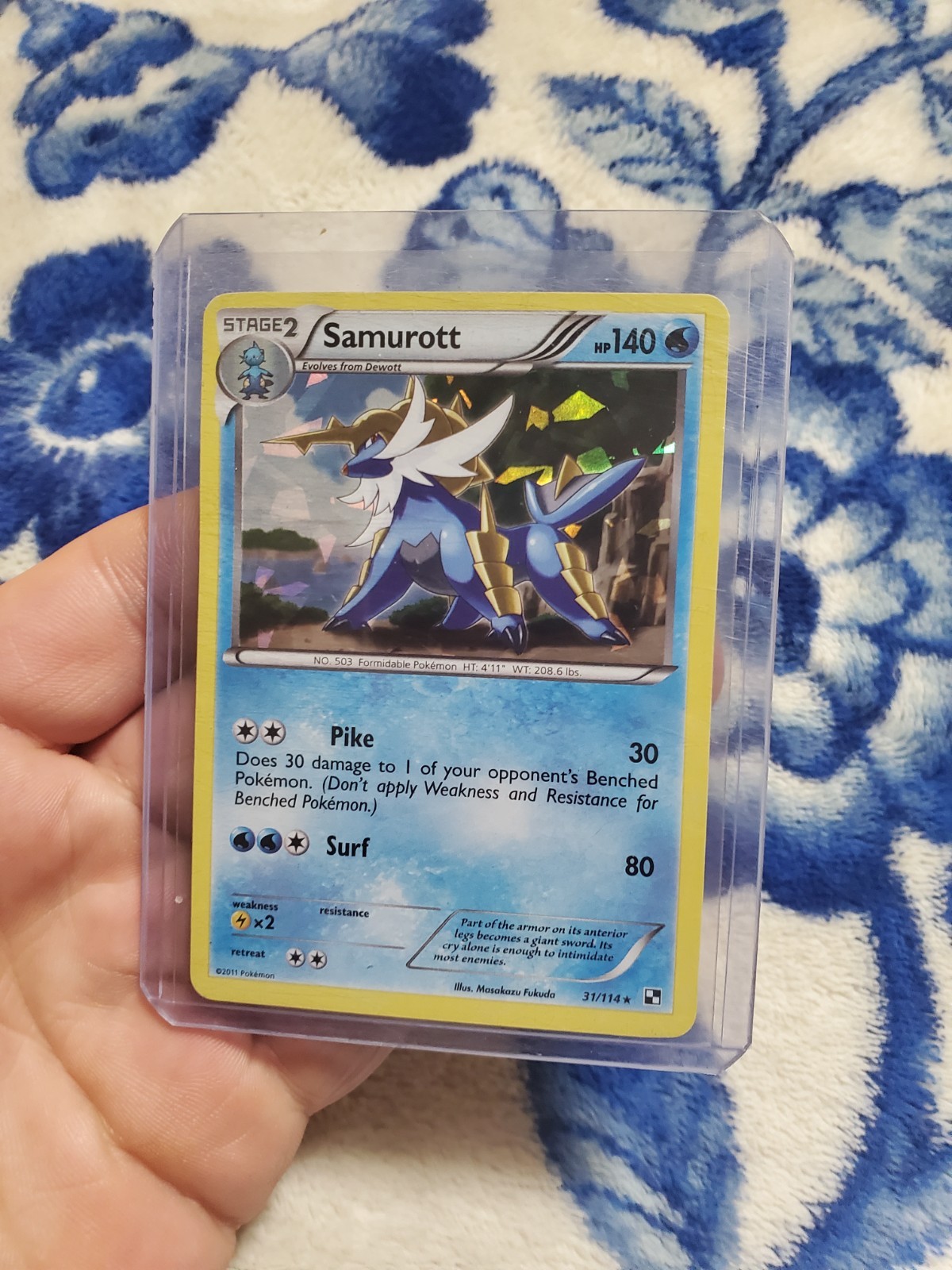 Pokémon TCG Samurott 31/114 Cracked Ice Holo LP