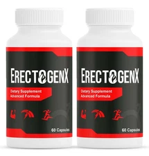 (2 Pack) ErectogenX for Men, Erectogen X Advanced Male Performance Support