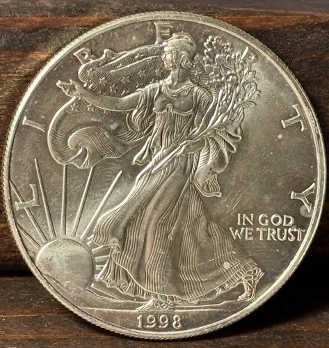 1998 - 1 oz American Silver Eagle Coin - One Troy oz .999 Bullion