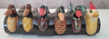Set 6 porte-serviettes canard poule vintage