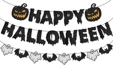 Happy Halloween Banner Hanging Paper Garland Bunting Bloody