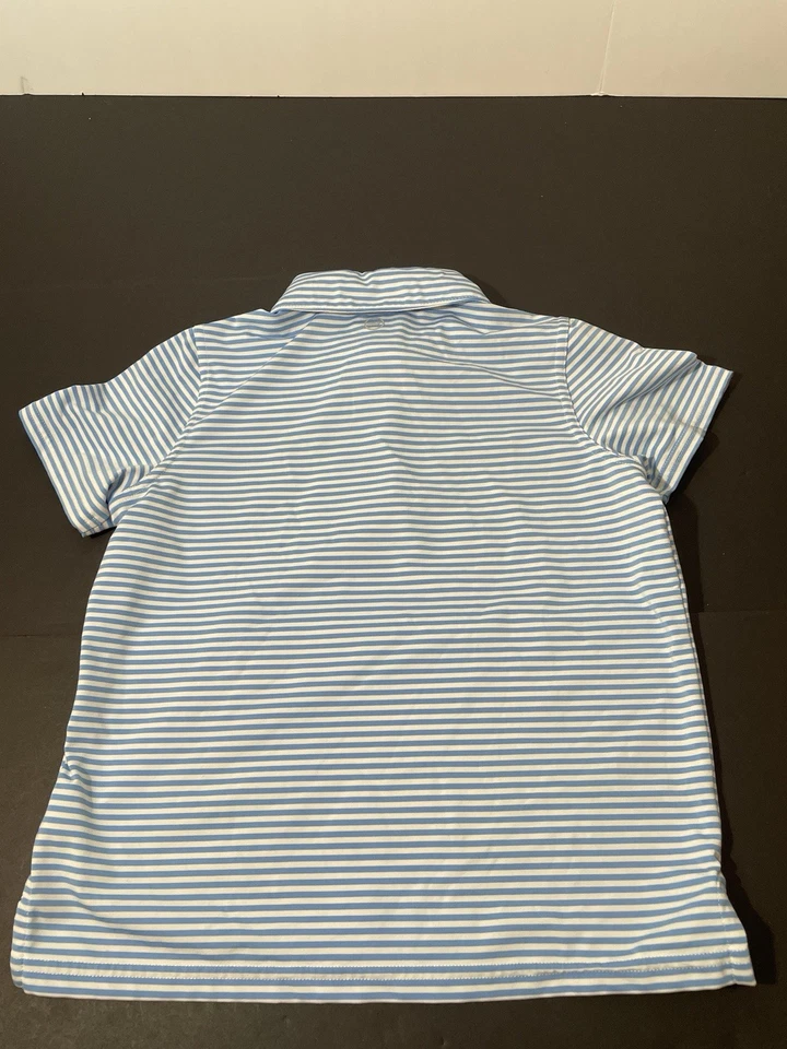 Vineyard Vines Sankaty Polo Shirt Whale Boys Logo Size 7 Blue - Image 4 of 4