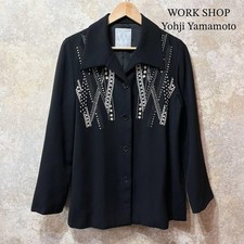 USED WORK SHOP YOHJI YAMAMOTO EMBROIDERED JACKET GOOD