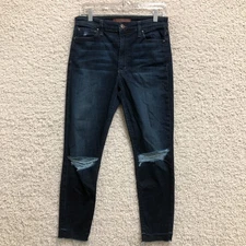Joes Jeans 30 Womens Blue Denim Flawless Charlie High Rise Skinny Crop Stretch