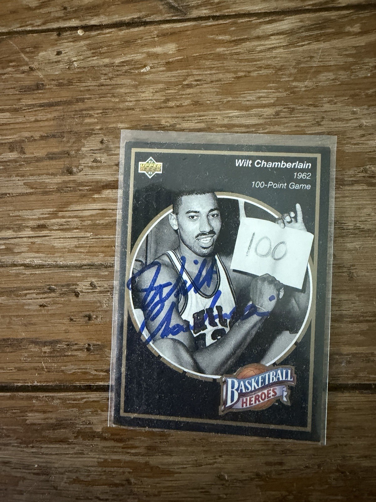 Wilt Chamberlain Scoreboard Autograph