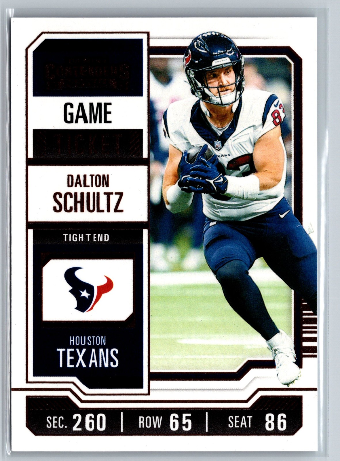 2023 Panini Contenders #41 Dalton Schultz Season Ticket Retail Houston Texans
