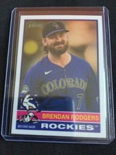 2025 Topps Heritage Brendan Rodgers Chrome parallel Colorado Rockies