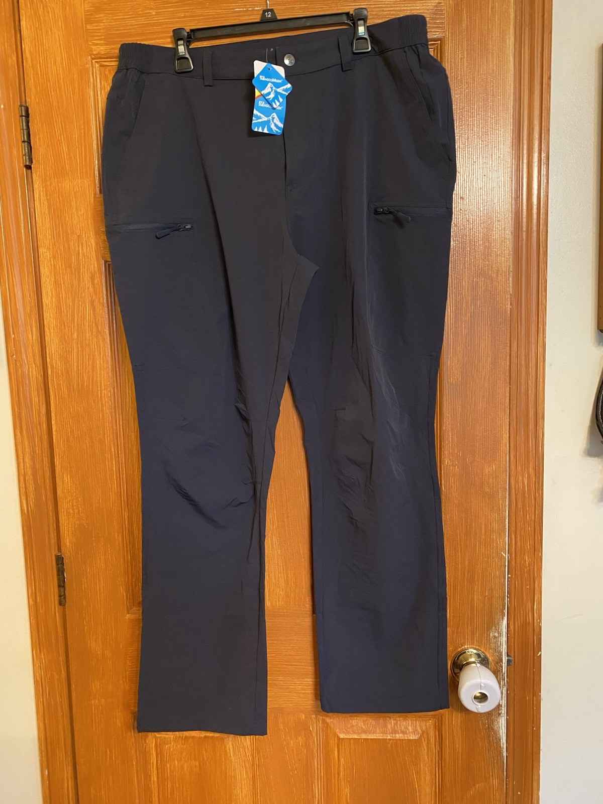 Magcomsn Navy Blue Mens Casual Pants Size 38