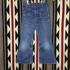 Levis Orange Tab 646 Bellbottom Jeans 70s Youth Sz 8 Blue Kids Bell Bottom
