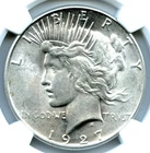 1927-S Peace Dollar, NGC AU 58