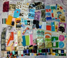 Huge Lot Of Vintage Sewing Supplies Thread Buttons Needles Little Of Everything