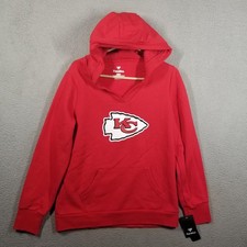 Kansas City Chiefs Hoodie Sweatshirt Womens M Red NFL Football Fanatics Pullover