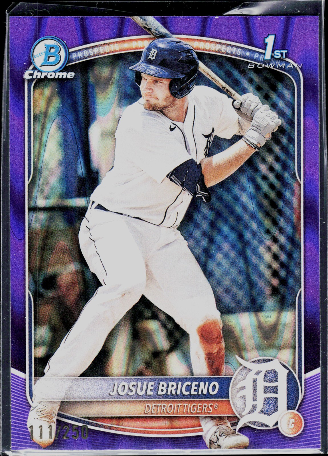 2025 Bowman #BCP-13 Josue Briceno Chrome Purple Raywave Refractor #/250