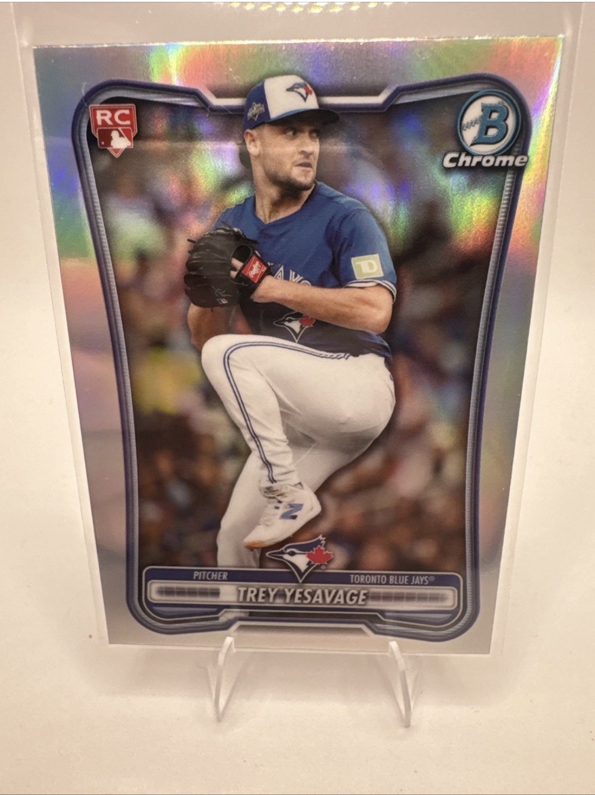 2026 Bowman Chrome Trey Yesavage Red Rookie Logo Refractor #41 Blue Jays RC