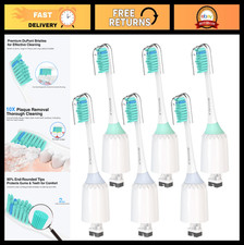 6 Replacement Electric Toothbrush Heads for Sonicare E-Series & Essence - Compat