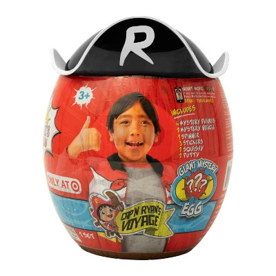 Ryan's World Giant Pirate Mystery Egg 10 Pirate Toys Unboxing