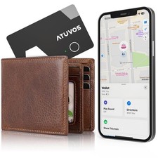 Rechargeable Wallet Tracker Card, Slim 1.6mm Smart Air Tag Card Works with Ap...