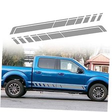 Car Auto Racing Body Side Stripes Vinyl Modified Stripe Decal Cars Side Grey