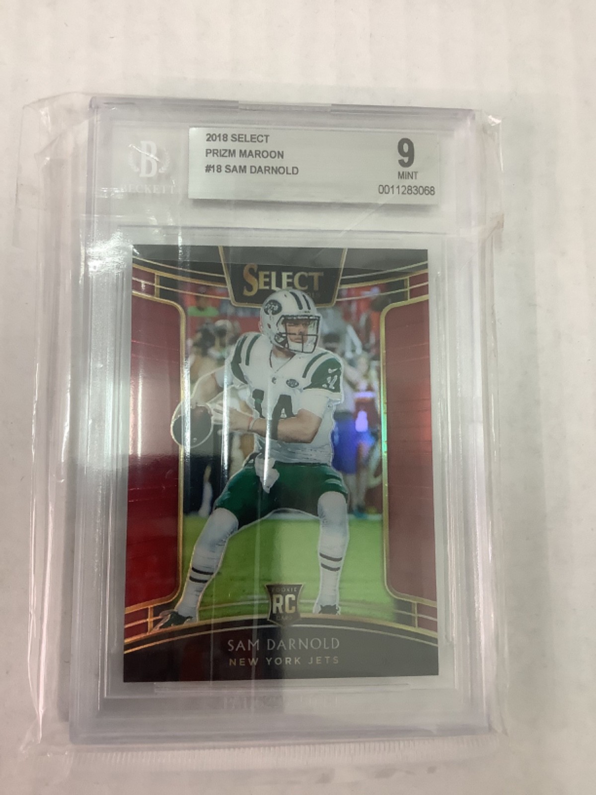 2018 Panini Select - Concourse Sam Darnold #18 Maroon Prizm 73/99 (RC) BGS 9