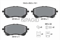 Bremsbelagsatz Scheibenbremse Pagid T2851N FüR Toyota Yaris Cross Corolla NRE210