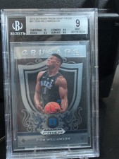 2019 Panini Prizm Draft Picks Zion Williamson Silver Beckett 9 MINT #51