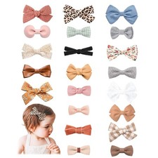 21 Pack Baby Girls Hair Clips Bows Fully Lined Non Slip Barrettes for Fine Ha...