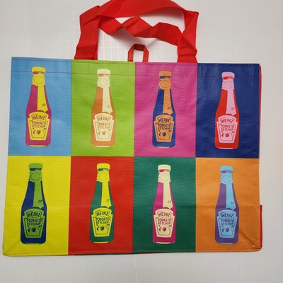 Tesco Heinz Ketchup Bottle Tote Bag Multi Art Modern Retro New