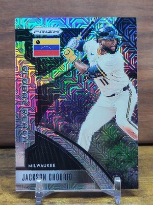 2026 Panini Prizm Baseball Jackson Chourio Global Reach Mojo /25 Jersey Number