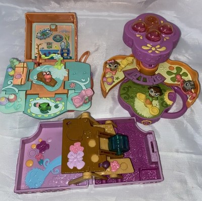 2006 Teeniest Tiniest LPS Littlest Pet Shop Pop Open Playset Lot Of 3