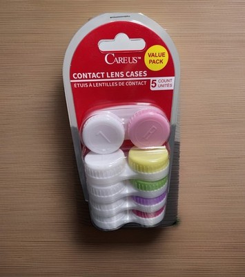 CAREUS Contact Lens Cases 5 Count Value Pack New