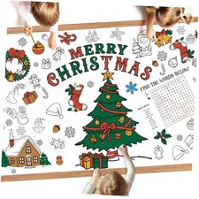 Christmas Coloring Tablecloth for Kids - Merry Christmas 1 Pcs-chrsitmas