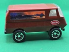 Vintage Tonka Brown Delivery Van Pressed Steel Truck USA Scenic Decal
