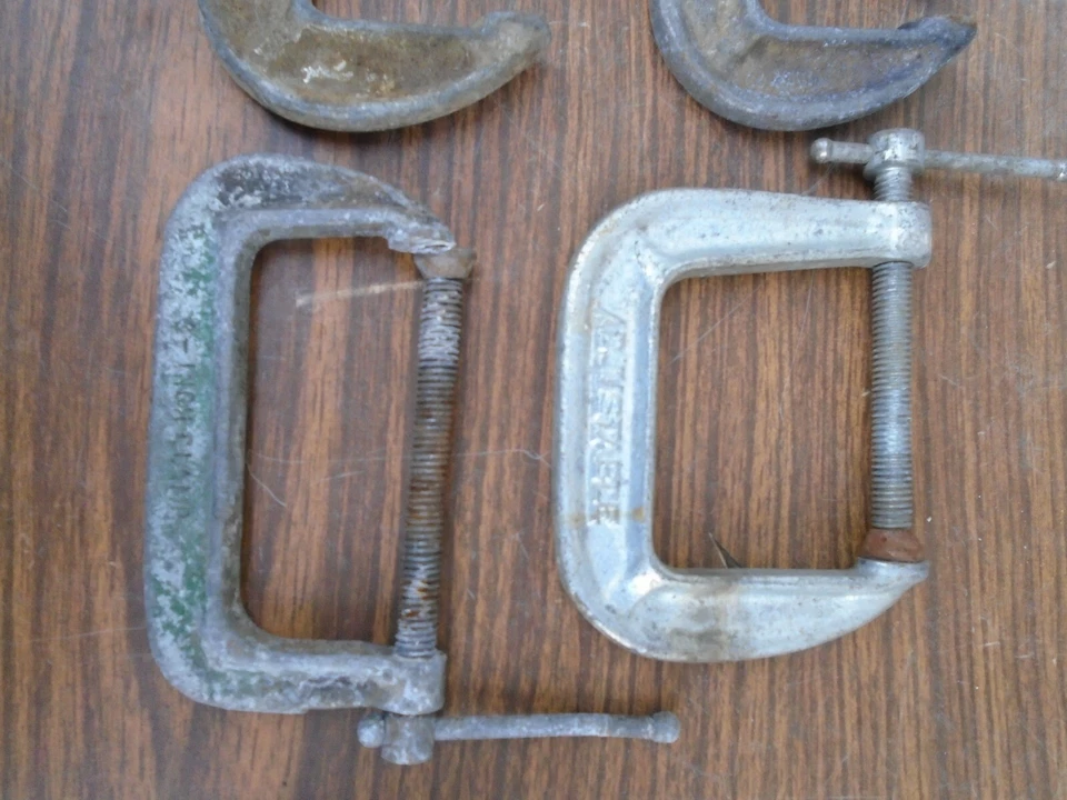 4 Piece Vintage C Clamp Adjustable No 1430 3" X 2 No 1425 2 1/2" Plus USA Made - Image 3 of 4