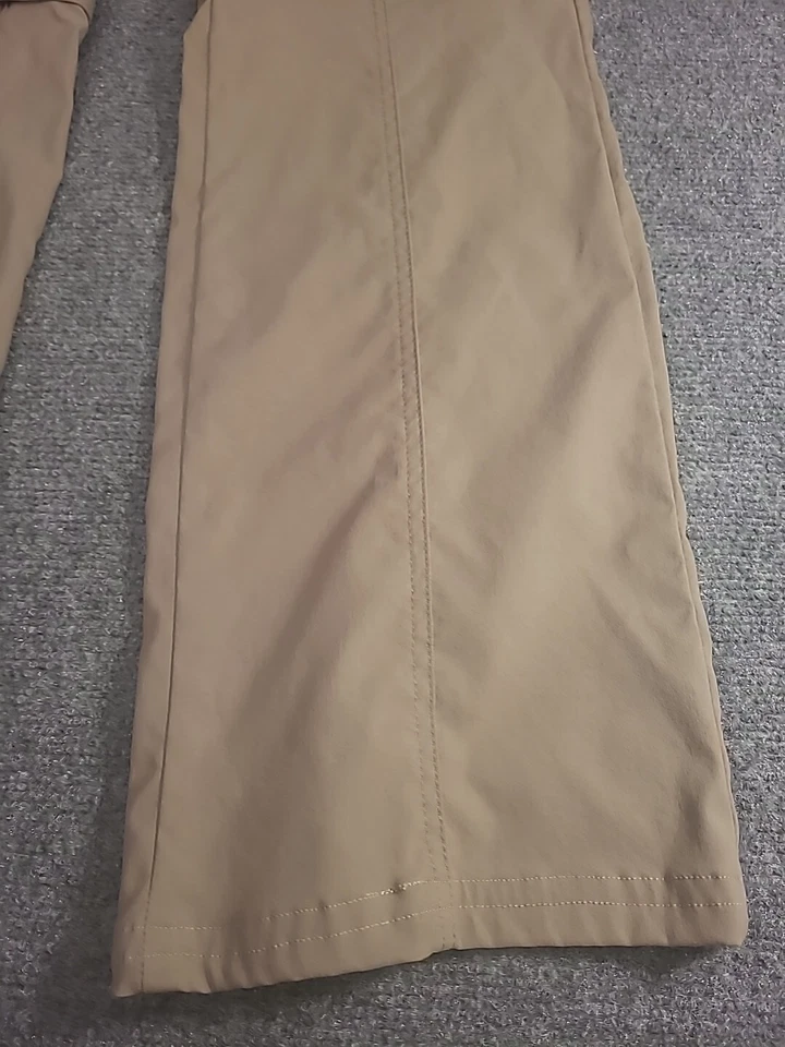 Prana Pants Womens 4 Tall 4x33 Khaki Monarch Convertible Zip Off Shorts 4x15 - Image 3 of 4