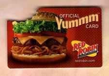 RED ROBIN Burger with a Bite Official Yummm Card ( 2011 ) Die-Cut Gift Card ($0)