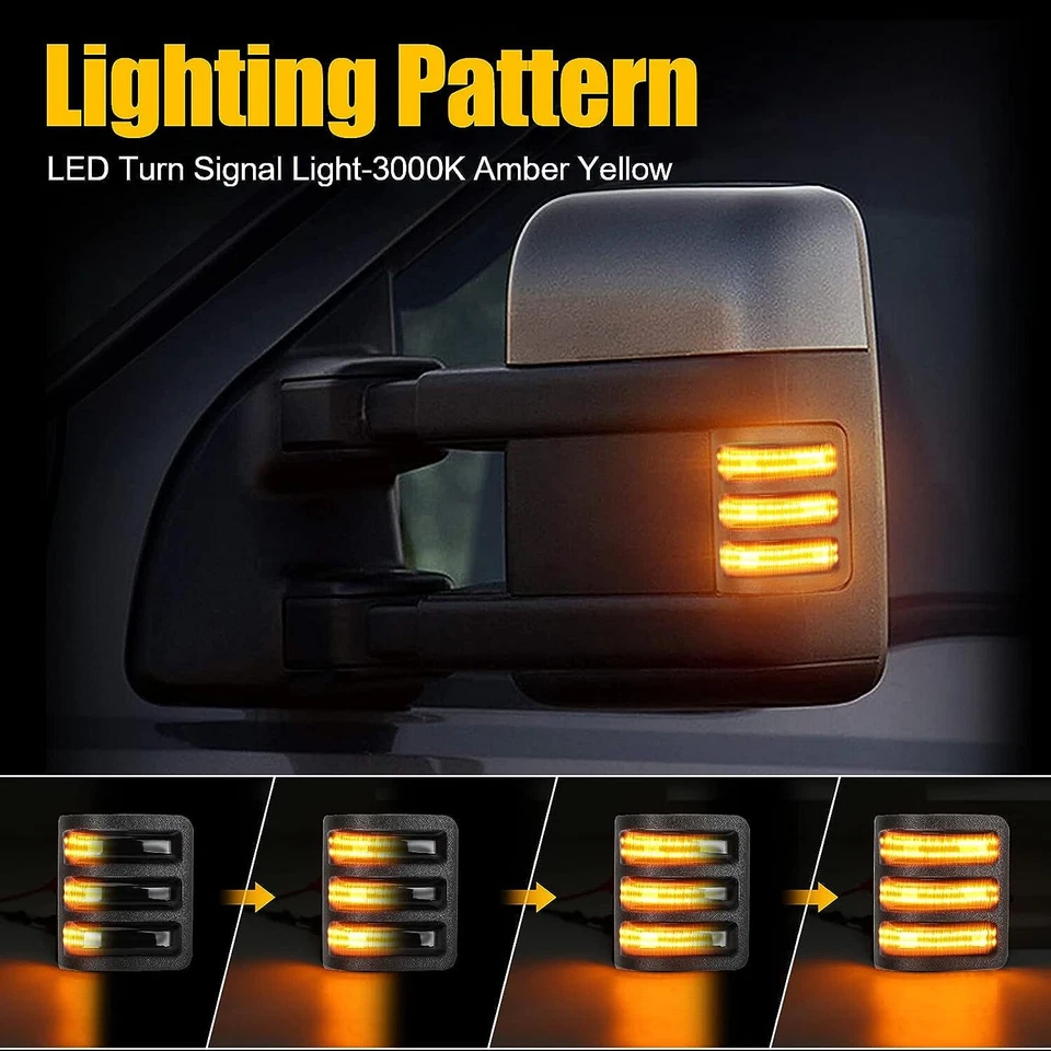 Dynamic LED Side Mirror Light For 2008-2016 Ford F250 F350 F450 F550 Super Duty Foto 2 de 4