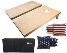Tailgating Pros 3'x2' Cornhole Boards W/ Stars Stripe flag Cornhole Bags