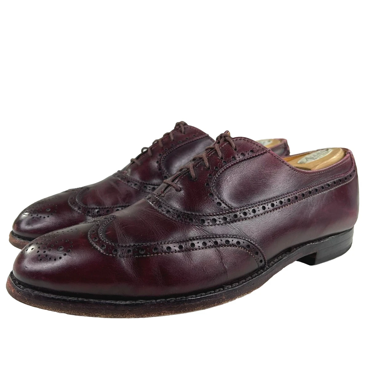 Alden Wingtips Classic Brown Leather Men\'s Dress Shoes Size 9 B/D Alden Brown Wingtip Dress Shoes for Men for sale | eBay main image 2