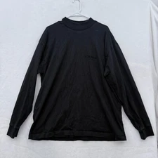 Fear Of God Essential T Shirt Mens M Black Mock Neck Long Sleeve 2021