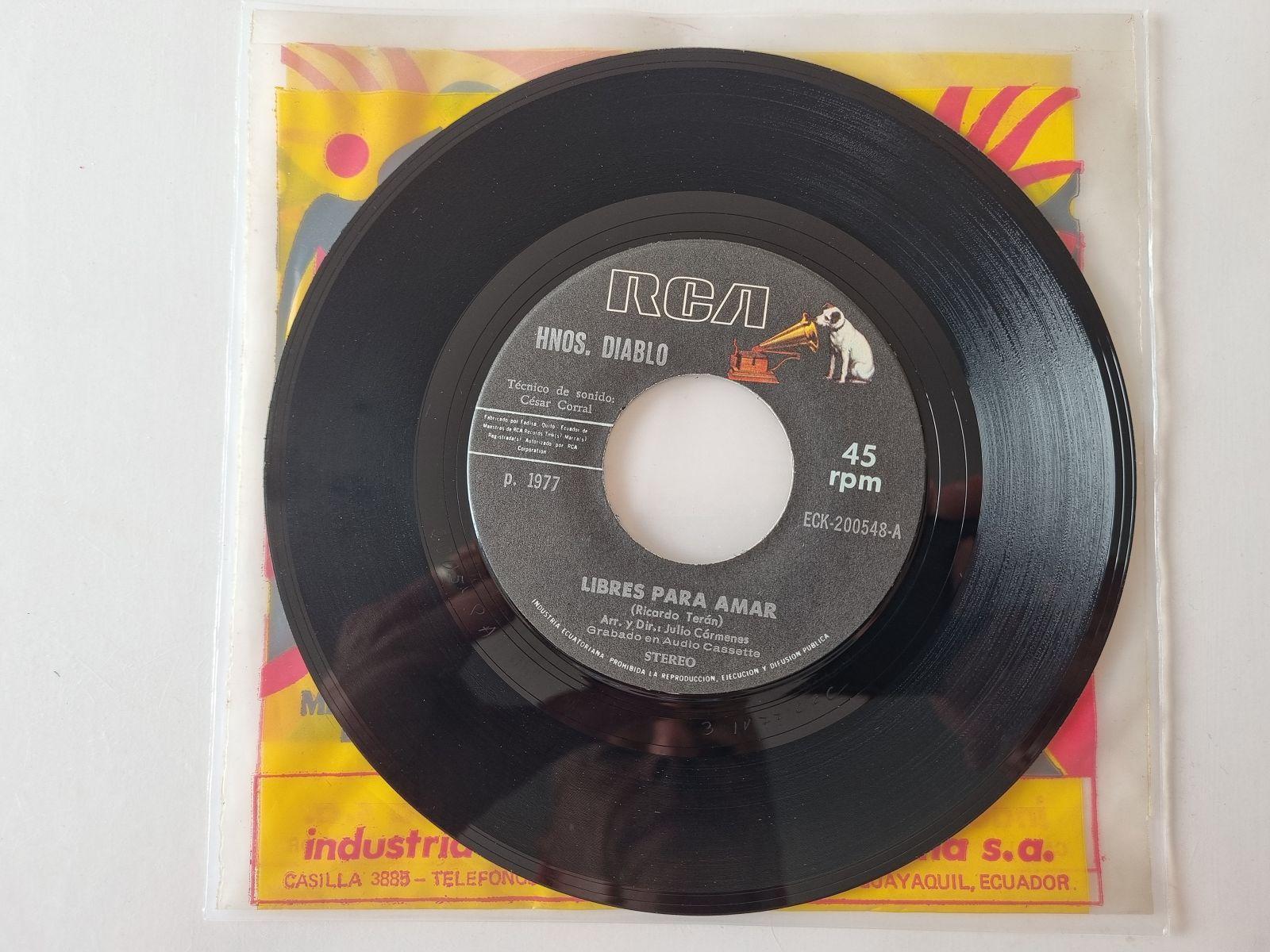 7"" Single Los Hermanos Diablo - Libres para amar Vinyl Ecuador