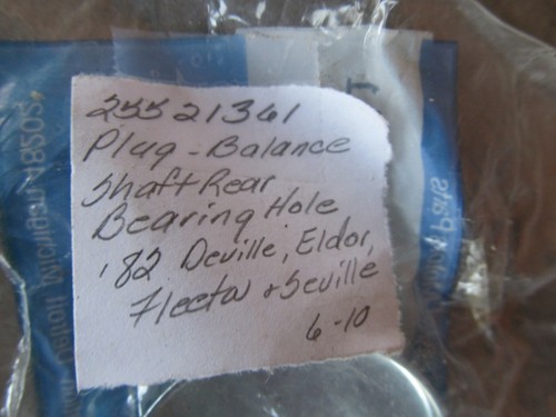 NOS GENUINE GM 25521361 Engine Camshaft Plug 1982 Cadillac - Picture 3 of 3