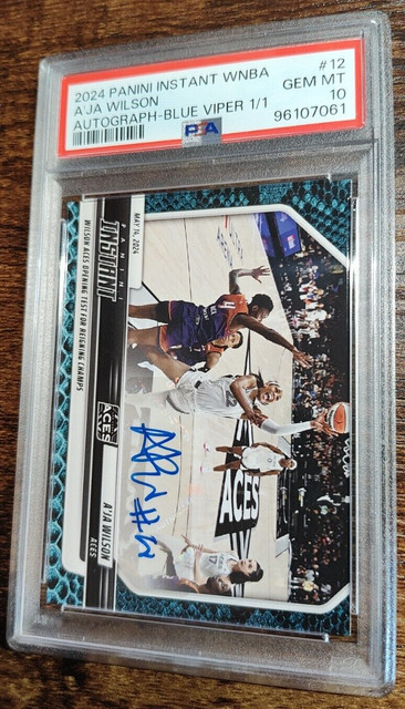 2024 Panini Instant WNBA A'JA WILSON SIGNATURE AUTO BLUE VIPER 1/1 PSA 10! MVP!