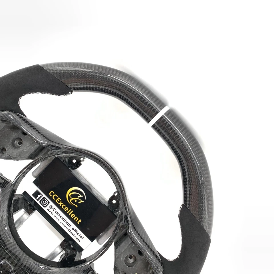 For Mitsubishi Evolution EVO X GSR MR 08-15 real carbon fiber steering wheel - Image 2 of 4