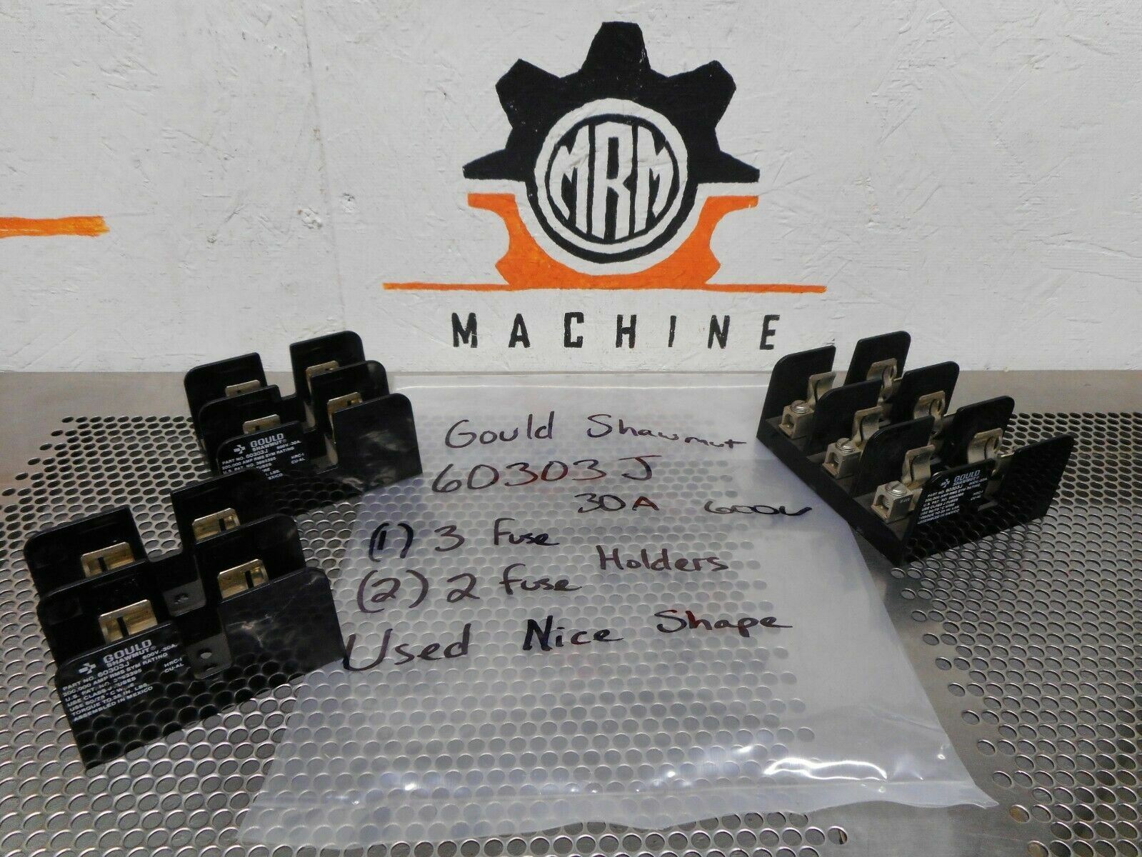 Porte-fusibles GOULD SHAWMUT 30311 30A 600V - Lot De 3 Pièces - état Neuf Sans Boîte