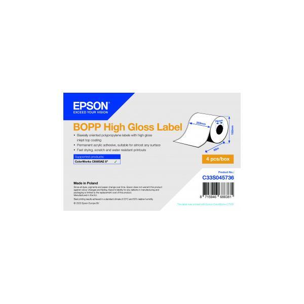 Epson - Bs Label Consumables U4 BOPP HIGH GLOSS LABELCONTINUOUS ROLL 203MMX68M