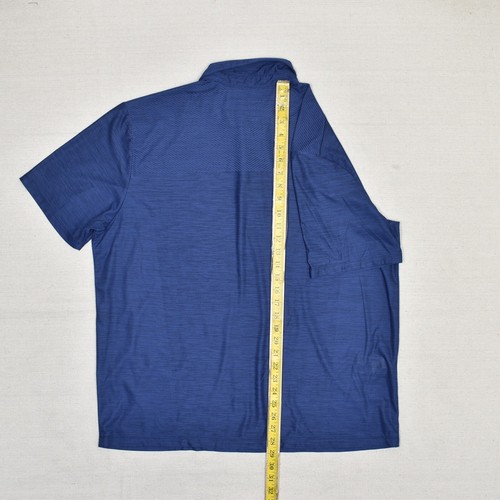 Tommy Bahama Men's Polo Shirt Striped Polyester Blue Size XL Island Zone - Picture 6 of 8