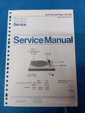 Giradischi PHILIPS ST 1703 Hi-Fi Record Player Vintage SERVICE MANUALE ORIGINALE