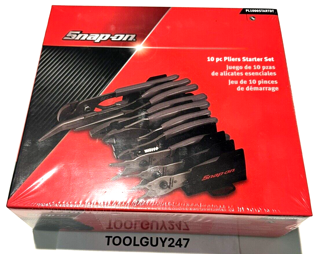 SNAP ON TOOLS PL1000STARTDT 10Pc Pliers Starter Set Needle Nose