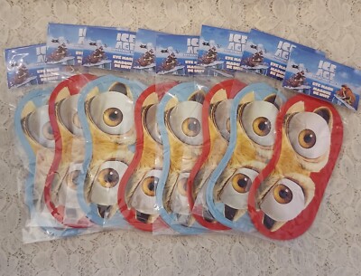 8 Ice Age Scrat Sleep Masks Party Favor Stocking Stuffer Collectible